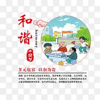 中国梦和谐宣传画