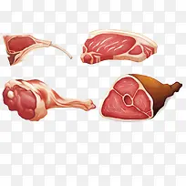 矢量餐饮食物猪肉