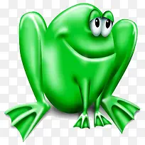 立体绿色牛蛙