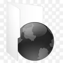 地球白色文件夹图标设计