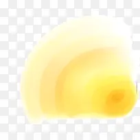 手绘黄色分层云雾