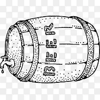 卡通啤酒桶
