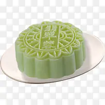 嫩绿色美味月饼图