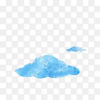 水彩色卡通云朵