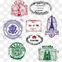 欧式旅游邮戳