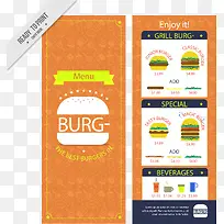 创意汉堡包菜单设计矢量素材