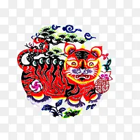 中国老虎刺绣