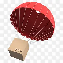 PPT素材降落伞包装箱