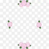粉色花朵装饰边框