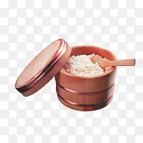 米饭素材食物木桶