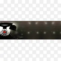 黑色梦幻爱情电话背景banner