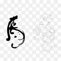 艺术虎字矢量