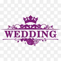 紫色欧式婚礼花纹