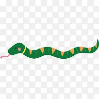 绿色圆弧花蛇元素
