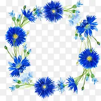 蓝色小花创意花环