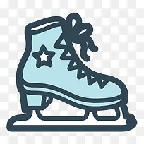 蓝色溜冰鞋