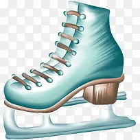 蓝色手绘溜冰鞋