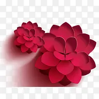 红色莲花装饰素材