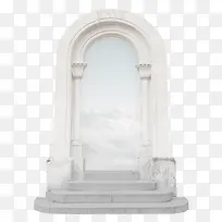 白色拱形大门