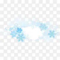 蓝色雪花底纹矢量图