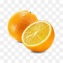 切开的橙子素材免抠