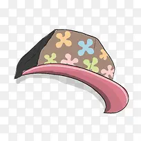 矢量棕色鸭舌帽帽子