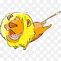 卡通矢量PNG动物狮子