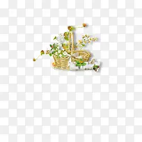 花篮花装饰