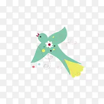 卡通童趣天空风筝插画