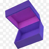 紫色卡通手绘礼盒百宝箱
