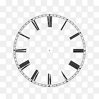 时钟黑白素材图