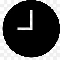 时钟黑白简约图标