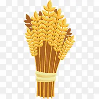 矢量图黄金色的小麦
