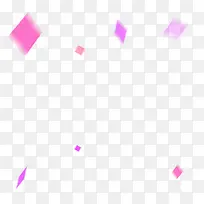 粉色几何图形漂浮素材