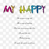 MYHAPPY艺术字