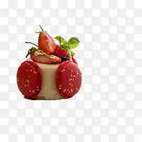 草莓马卡龙甜点
