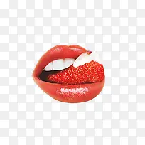 创意性的草莓嘴唇