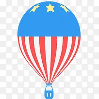 美国国旗矢量热气球
