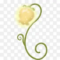发光魔法花朵花枝