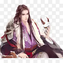 游戏原画摘下面具的公子