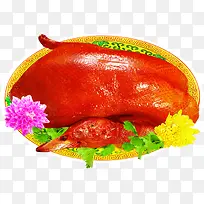 高清北京烤鸭食物海报