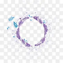 紫色花环