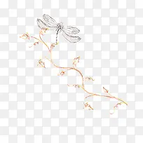 灰色金属弯曲植物