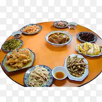 一桌的美食