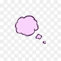 紫色思考气泡