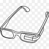 谷歌眼镜薄轮廓图标