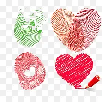 创意指纹素材免抠图形