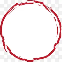 手绘红色圆圈