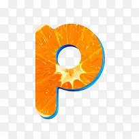 橙子字母p