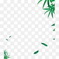绿色竹叶装饰背景